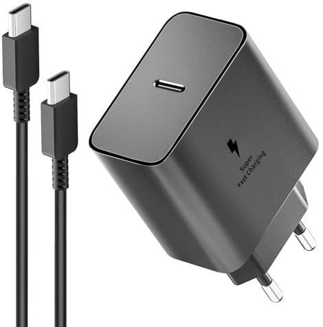 45W USB C Caricatore Caricabatterie Rapido Caricabatterie Sumsamg Veloce con 2M Cavo per Samsung Galaxy S26 S25 S24 S23 S23+ /S23 Ultra /S22/S21/S20/Note20/A73/A53/S10 Tipo C Spina Ricarica Adattatore