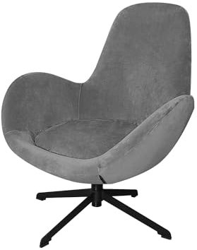 Moderner Bezug für Drehsessel mit Flügelrücken-Design, für Büro und Zuhause, Grau, 4 Stück