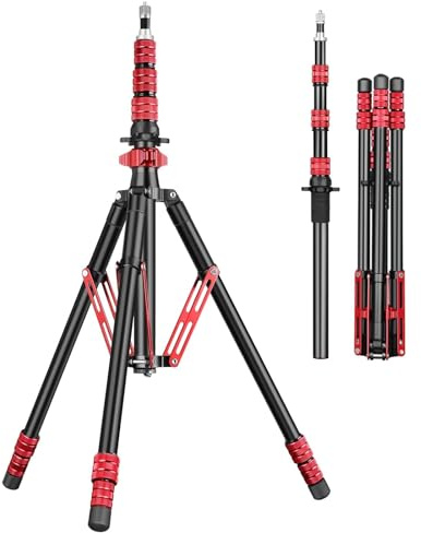 FreeSea MT-02S Aluminum Photography Tripod, Outdoor Portable Light Stand | Studio Sturdy Tripod for Speedlite Flash Softbox Strobe Light Camera with Carrying Bag