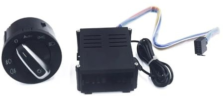 RAQXOLPB Main Light Switch Compatible With VW For Transporter 2003-2015 Car Auto Headlight Sensor HeadLamp Switch Control Module Headlight Switch 5ND941431B