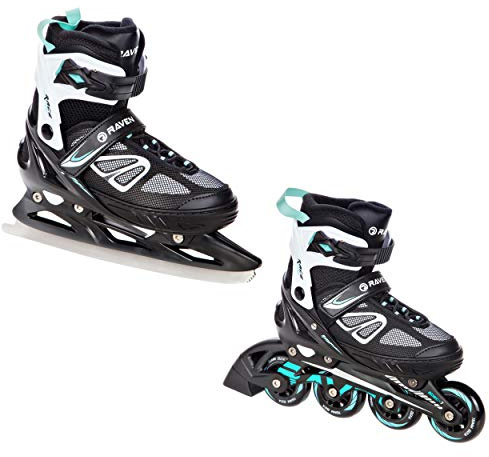 RAVEN Advance 2in1 Ice Skates Schlitt- und Inlineskates Inliner für Kinder und Erwachsene verstellbar