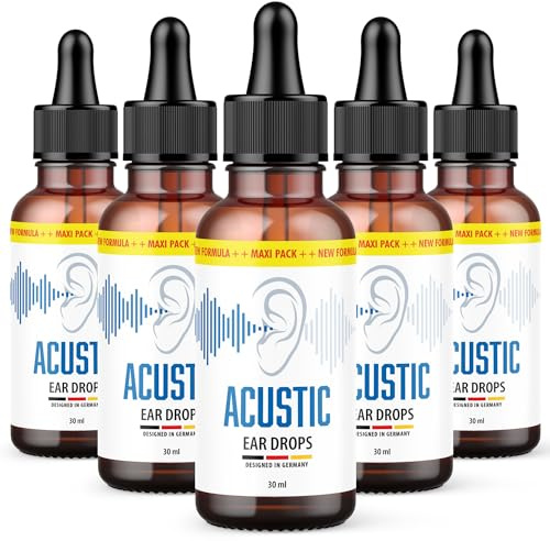 Acustic Ear Drops | aceite de cuidado suave para uso diario en el conducto auditivo externo | 30 ml conducto auditivo externo | 30 ml 5x