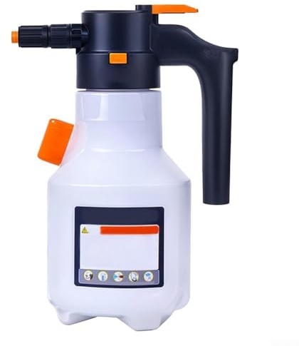 HEBEOT Elektrischer Schaumsprüher für Autowäsche, wiederaufladbar, unter Druck, pneumatische Autowaschflüssigkeit für verschiedene Reinigungslösungen, 20 x 30 cm (weiß)