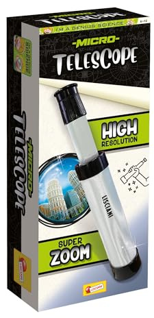 Lisciani - I'M A GENIUS - Micro-Telescope - Toy for Scientific Experiments for Children aged 7 and over - Portable Telescope - High Resolution - Super 8x Zoom - Birthday Gift Idea