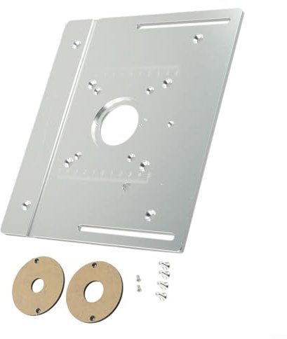 Piastra per fresatrice realizzata in alluminio, perfettamente adatta per l'uso con router elettrici in legno
