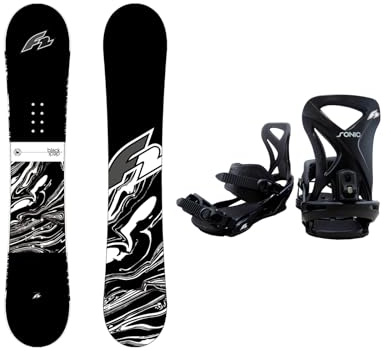 F2 Set Snowboard Blackdeck Wide Schwarz 159xw cm + Sonic Pro Bindung L