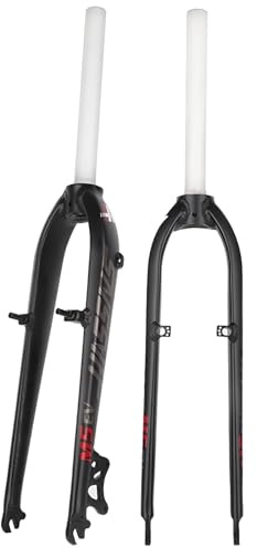 WIQUYBML Fourche Rigide pour VTT 26/27,5, Tube Droit sans Filetage 1-1/8, Freins à Disque/V-Brake, Alliage d'aluminium ultraléger, axe QR Dur 9x100 mm, Poids 825 g