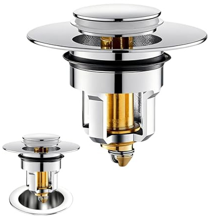 Sink Plug Replacement, Universal Bathroom Pop Up Wash Basin Plug