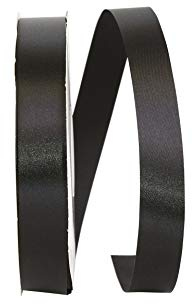 Reliant Ribbon Single Face Satin Allure Sfs Ribbon, 7/8 Inch X 100 Yards, Black