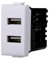 Modulo Caricatore USB X2 Da Muro 2 Porte USB 5V 2,1A Bianco Compatibile con Bticino Matix