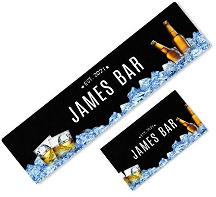 Personalised Any Text Beer Mat Label Bar Runner Ideal Home Pub Cafe Occasion 11 (84x23cm)