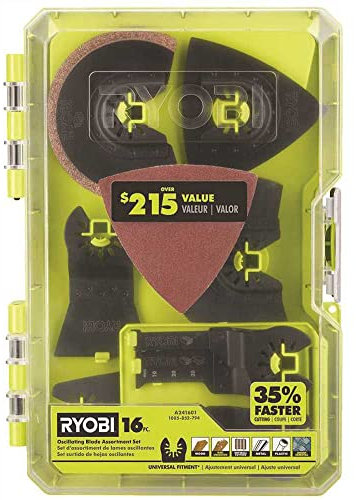 16 PC. OSCILLATING Multi-Tool Blade Accessory Set