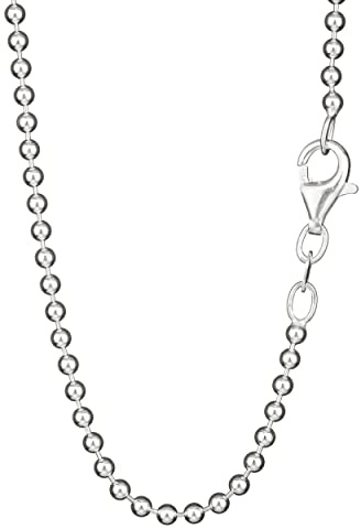 NKlaus Collier (38cm - 80cm) Kugelkette rund 925 Sterling Silber Breite: 2,0mm Halskette
