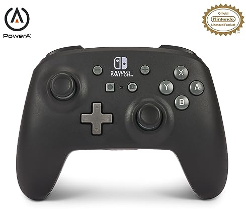 Kabelloser PowerA-Controller für Nintendo Switch - Mitternacht, Nintendo Switch OLED-Modell, Nintendo Switch Lite, Gamepad, Spiele-Controller, Bluetooth-Controller, Offiziell Lizenziert