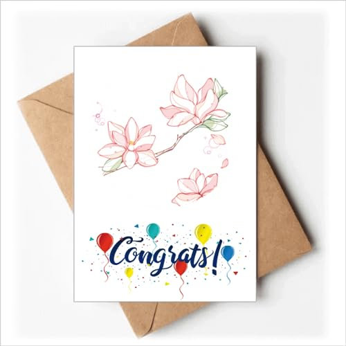 Aquarell Pfirsich Baum Blume Hochzeit Karten Glückwunsch Gruß Umschläge