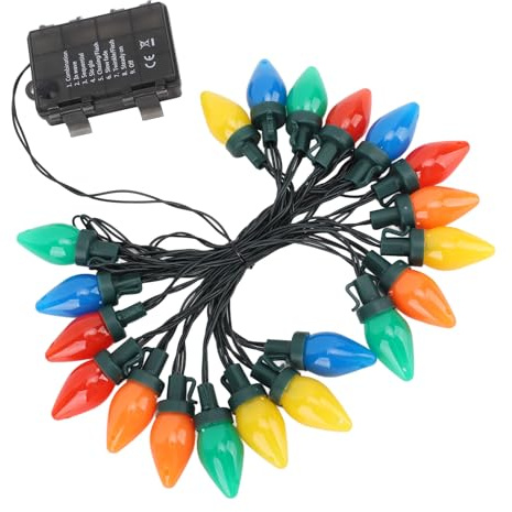 Guirlande Lumineuse de Noël à LED C9, 5 M, 20 LED, étanche, en Forme de Fraise, pour Extérieur et Intérieur, Plusieurs Scénarios, Design Intime