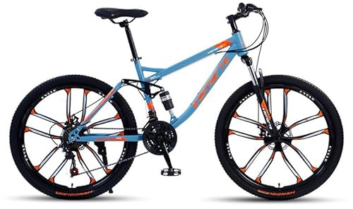 26 Zoll Mountainbike, 24-Gang Fahrrad MTB mit Vollfederung, MTB Dirt Bike für Städte, Arbeitswegen, Reisen in Bergen,24-10/Spokes