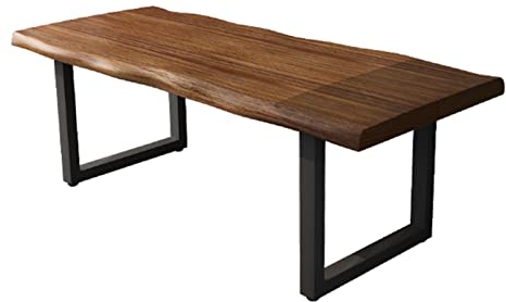 Computertisch, 5 cm dick, Massivholz, Computertisch fürs Büro, Schreibtisch mit natürlicher Massivholzstruktur, mit stabilen Tischbeinen aus Schmiedeeisen, einfach zu montieren (einfarbig, 180 x 70
