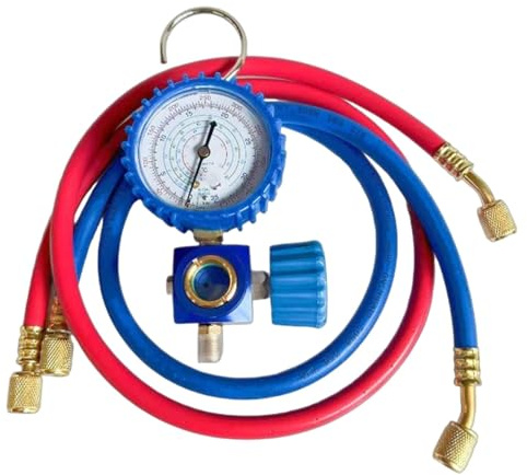 R134A - Set di ricarica per refrigerante R134A, pratico set di misuratori di ricarica CA per auto, set di misuratori di corrente alternata per condizionatori d'aria, set di misuratori di corrente