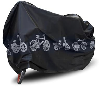 Bike Cover,Waterproof Outdoor Bicycle Cover,Nylon Cycle Cover,Anti Dust Rain UV Protection Cycle Cover Waterproof Outdoor for Mountain Bike,High Performance Nylon Bike Cover (Black)