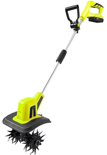 Good Homie Electric Tiller Garden Cultivator, 25cm Working Width, 22cm Tilling Depth,270rpm Cordless Rotavator Hand Rototiller For Gardening, Electric Tiller Cultivators Battery Powered