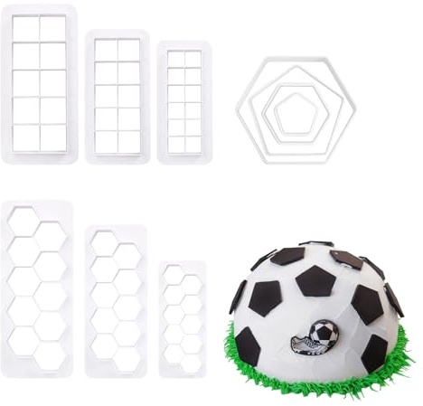 Moldes de Fondant Para Tartas (10 Piezas) Para Crear Decoraciones Creativas de Fútbol Y Galletas