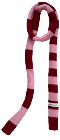 Kashmirscarf， Stickad ullhalsduk for kvinnor, flerfärgad, 170x12 cm(Pink)