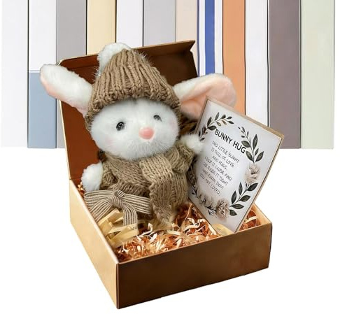 Kbnuetyg Kaninchen-Spielzeug aus Plüsch – Tierfigur mit langen Ohren, 1 Stück aus Plüsch, weich zum Sammeln, Kaninchenbegleiter, Sofakissen, Tier aus Baumwollfaser und Polyest
