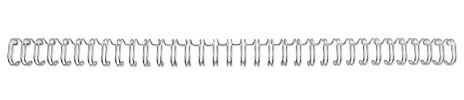 GBC | Lot de 100 Peignes Métalliques WireBind A5 | 24 Boucles | 8 mm | Reliure Permanente | Ouverture à Plat 360° | Jusqu’à 40 Feuilles | Documents Professionnels Confidentiels | Argent | 4400028