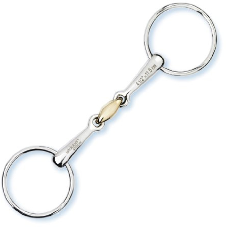 Stübben Gebiss 2220 Wassertrense/Unterlegtrense doppelt gebrochen - 13,5 cm - 14 mm - Sweet Copper Mittelstück