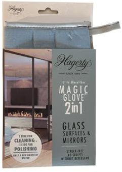 Hagerty A102226 Microfiber Cleaning Glove for Glass Surfaces - Blue