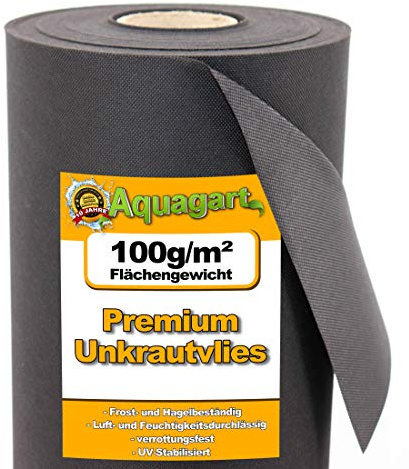40m² Gartenvlies Unkrautvlies Unkrautfolie Mulchfolie Mulchvlies 100g/m² 1,60m breit