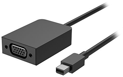 Microsoft - Mini displayport/vga - adaptadores de Cable de vídeo (Mini displayport, vga (d-Sub), Masculino, Femenino, Negro, 233 x 35,6 x 14,8 mm)
