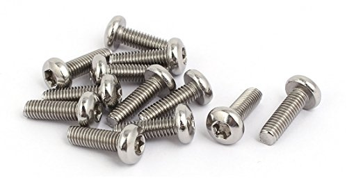 sourcing map 12Stk. 304 Edelstahl Flachkopfschraube Torx Sockel Sicherheitsschraube M6x20mm de