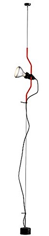Flos Parentesi Lampada con Dimmer, E27, 150 watts, Rosso