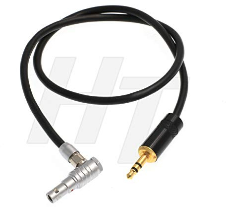 Zaxcom 3.5mm 1/8'' TRS Right Angle 00B 5 Pin Audio Input Cable for ARRI Alexa Mini Camera (3.5mm to RA 5 pin)