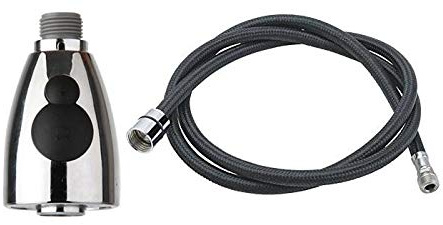 ACS zertifizierte Küchenbrause und Brauseschlauch mit Innenschlauch aus PEX mit KTW Zulassung für Spültischarmatur, Küchenarmatur, 2 Strahlarten, Chrom (K32-FYC-9 MS)