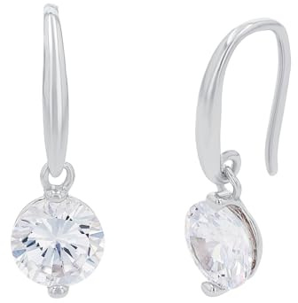 Amor Ohrhänger 925 Sterling Silber Damen Ohrschmuck, mit Zirkonia synth., 2,3 cm, Silber, Kommt in Schmuck Geschenk Box, 2023886