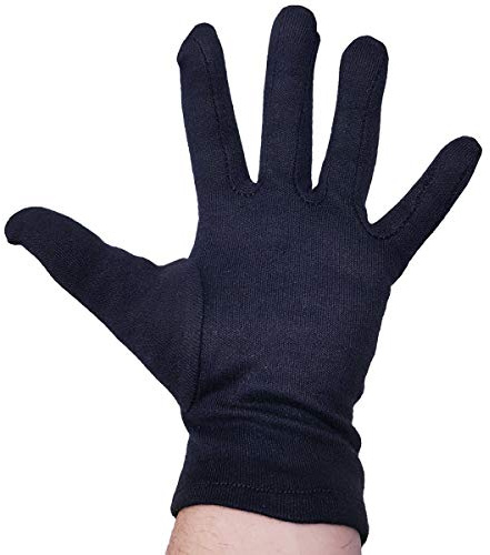 FRANZ MENSCH Baumwoll-Arbeitshandschuh, Schutzhandschuhe, Baumwollhandschuhe, schwarz, S, M, L, XL, Größe:XL - Pack