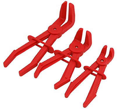 Neilsen CT4410 3pc Hose Clamp Plier Set - for Clamping Brake, Coolant, and Fuel Hose Clamps, 90-Degree Jaws, Tube Capacity 10mm, 15mm, 24mm
