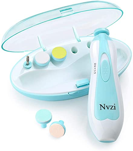 Baby Nail Trimmer Electric,Electric Nail File Baby Nail Clippers(Blue) | with Light,Toe Nail Sander for Thick Nails,Infant Nail Clippers for Newborn Or Toddler Toes and Fingernails