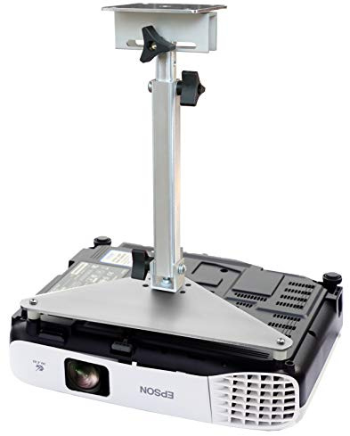 PCMD, LLC. Projector Ceiling Mount Compatible with Epson EX9230 Pro EX9240 Home Cinema 1080 2200 2250 with Lateral Shift Coupling (Telescoping 13-20-Inch Extension)