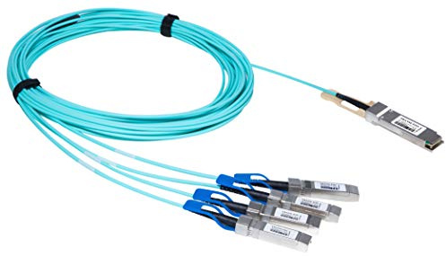 100G QSFP28 to SFP28 Breakout Active Optical Cable,for Juniper JNP-100G-AOCBO-7M 100GBASE QSFP28 to 4x25G SFP28 Breakout AOC Cable,100 Gigabit Ethernet Fiber Optic Active Cables (7M/23ft)