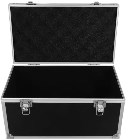 DOITOOL Portable Hard Shell Tool Box 11.81 X 6.69 X 6.30 Inch Multifunction Storage Case with Foam Inserts Non-Slip Handle Metal Parts Organizer for Hand Tools