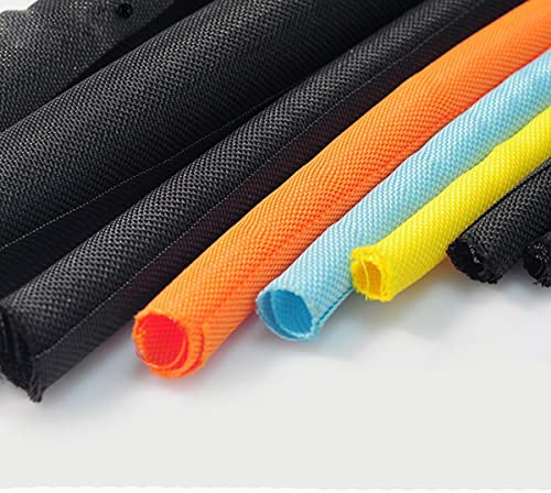 1/5 m selbstschließende, erweiterbare, geflochtene Hülse aus PET, selbstschließender, Flexibler, isolierter Schlauch, Drahtwickel, schützt Kabelsocken, Weiß, 16 mm, 5 Meter