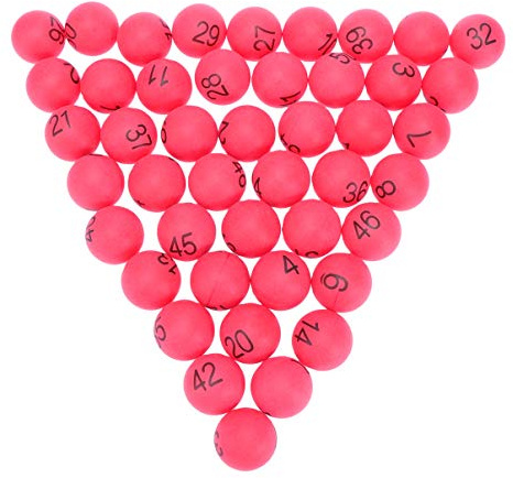 Toyvian 100 Stücke Lotterie Bälle mit Zahlen 1-100 Nummerierte Bingo Kugeln Bunte Spielbälle Tischtennis Beer Pong Saufspiele Partyspiel Party Trinkspiel