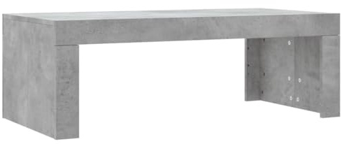 vidaXL Modern Style Coffee Table with Concrete Grey Finish - Rectangular Living Room Table made of Engineered Wood