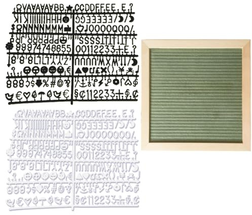 ulafbwur Wood 10x10inch Felt Changeable Letter Board Message Panel Home Restaurant Decoration