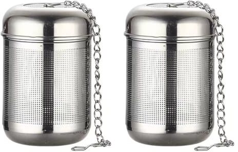 Tucireat Teesieb Für Losen Tee - Edelstahl Tee Infuser Teesieb - Für Teekannen, Tassen, Teeflaschen - Silber - Kugelform