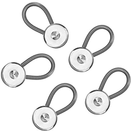 STOBOK 20stücke Elastische Kragenverlängerungen Aus Metall Knopfverlängerungen Für Hemd Kleid Hose Mantelkragen Flexibles Federdesign Abnehmbar Ohne Nähen